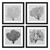 Eichholtz Ec289 Shadow Sea Fans Set Of 4 Print