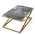 Eichholtz Criss Cross Coffee Table - Brushed Brass Grey Marble