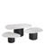 Eichholtz Zane Coffee Table - White Ceramic Marble - Set Of 3