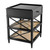 Eichholtz Bahamas Side Table - Black Finish Natural Cane