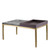 Eichholtz Forma Side Table - Brushed Brass Finish Grey Marble
