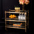 Eichholtz Alexia Trolley - Vintage Brass Bevelled Clear Glass