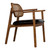 Noir Tolka Chair - Teak With Leather Seat