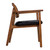 Noir Tolka Chair - Teak With Leather Seat