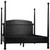 Noir New Douglas Bed - Eastern King - Hand Rubbed Black