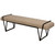 Noir Larkin Bench - Steel With Linen