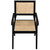 Noir Jude Chair With Caning - Black