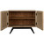 Noir Illusion Single Sideboard With Steel Base - Bleached Walnut