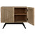 Noir Illusion Single Sideboard With Steel Base - Bleached Walnut