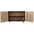 Noir Ray Sideboard With Steel Box - Bleached Walnut