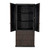 Noir Amunet Hutch - Pale Rubbed With Light Brown Trim