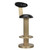 Noir Sedes Bar Stool - Steel With Brass Finish