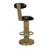 Noir Sedes Counter Stool - Steel With Brass Finish