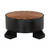 Noir Tambour Coffee Table - Hand Rubbed Black With Veneer Top