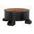 Noir Tambour Coffee Table - Hand Rubbed Black With Veneer Top