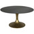 Noir Herno Table - Steel With Brass Finished Base
