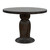 Noir Portobello Dining Table - Hand Rubbed Black With Light Brown Trim