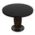 Noir Portobello Dining Table - Hand Rubbed Black With Light Brown Trim