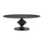 Noir Katana Oval Dining Table - Black Metal