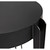 Noir Marcellus Side Table - Black Metal