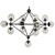 Noir Pluto Chandelier - Small - Black Steel