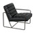 Noir Demeter Chair - Metal And Leather