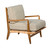 Noir Allister Chair - White Us Made Cushions