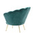 Eichholtz Trapezium Chair - Cameron Deep Turquoise - Brass Legs