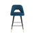 Eichholtz Avorio Counter Stool - Roche Blue Velvet - Black & Brass Legs