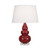 Small Triple Gourd Table Lamp - Oxblood