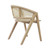 Worlds Away Cane Barrel Back Dining Chair - Cerused Oak