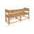 Worlds Away Rattan Bench - Seagrass Wrapped Seat And Seat Back