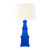 Worlds Away Handpainted Tiered Tole Table Lamp - Royal Blue