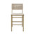 Worlds Away Woven Back Counter Stool - Rush Seat - Cerused Oak