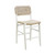 Worlds Away Woven Back Counter Stool - Rush Seat - Matte White Lacquer