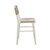 Worlds Away Woven Back Counter Stool - Rush Seat - Matte White Lacquer