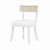 Worlds Away Klismos Dining Chair - Cane Detail - Matte White Lacquer