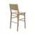 Worlds Away Woven Back Bar Stool - Rush Seat - Cerused Oak