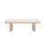 Worlds Away Channeled Seat Bench - Cerused Oak Base - Performance White Linen