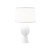 Worlds Away Tall Bulb Shape Ceramic Table Lamp - White Linen Shade - White