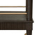 Worlds Away Classic Bar Cart - Fluted Detail - Espresso Oak