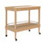 Worlds Away Classic Bar Cart - Fluted Detail - Natural Oak