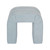 Worlds Away Horizontal Channeled Stool - Performance Light Blue Chenille