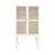 Worlds Away Bar Cabinet - Matte White - Natural Cane Doors