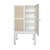 Worlds Away Bar Cabinet - Matte White - Natural Cane Doors