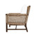 Worlds Away Club Chair - Woven Seagrass Detail And Ivory Linen Cushion