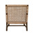 Worlds Away Club Chair - Woven Seagrass Detail And Ivory Linen Cushion