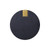 Worlds Away Round Side Table - Ant Brass & Navy Faux Shagreen