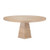 Worlds Away Tapering Hexagonal Base - Round Top Dining Table - Cerused Oak