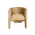 Worlds Away Three Leg Fully Upholstered Barrel Chair - Camel Velvet